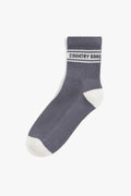 Cotton Blend Contrast Sport Quarter Crew Sock