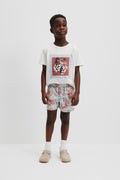 Blend Leopard Check Board Short