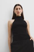 Cashmere Blend Rib Sleeveless Knit