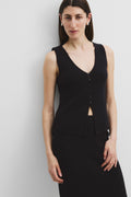 Organically Grown Cotton Blend Boucle Knit Vest
