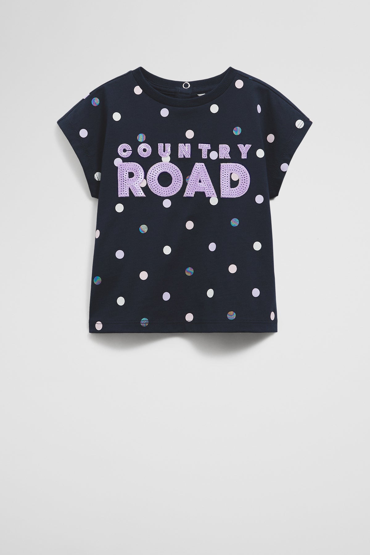 Organically Grown Cotton Sequin Logo T-Shirt