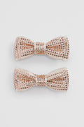 Crystal Bow Clips Pack Of 2