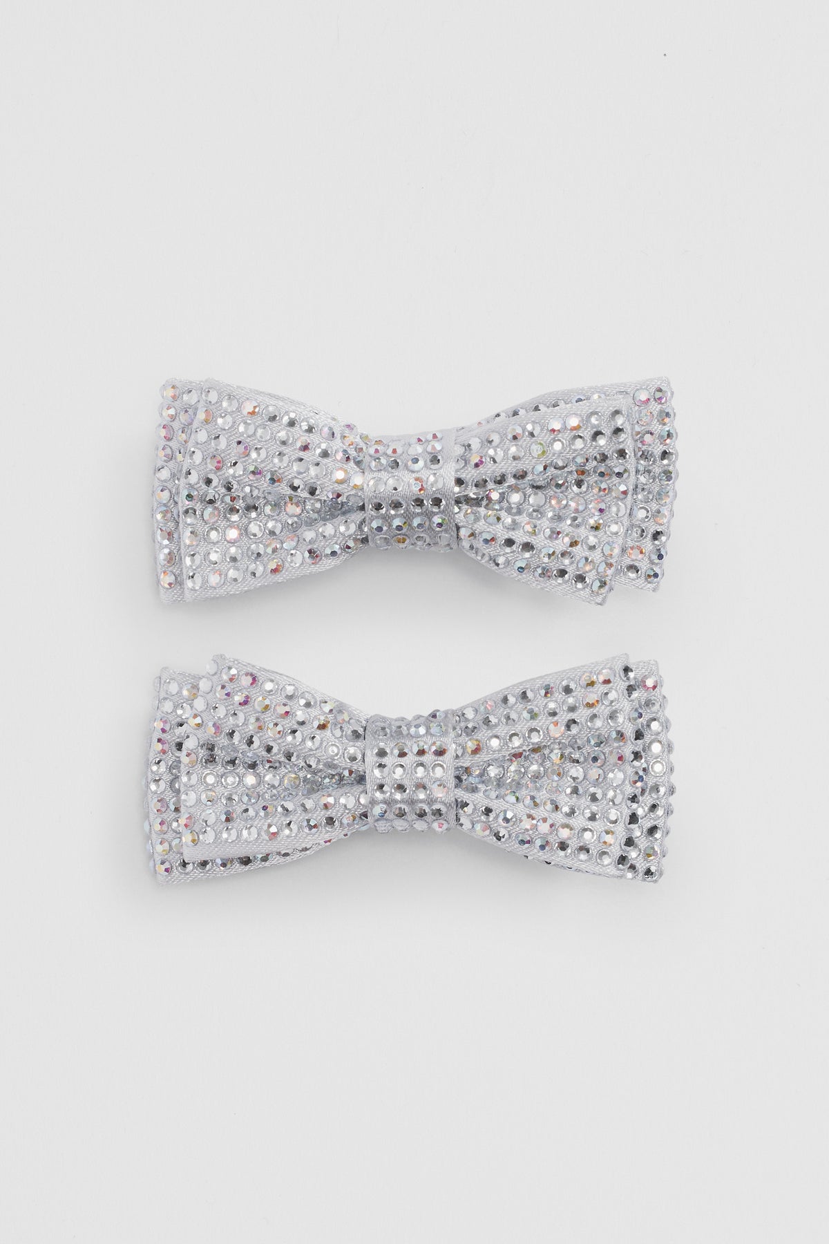 Crystal Bow Clips Pack Of 2