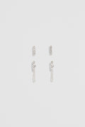 Crystal Bar Stud Earring Pack