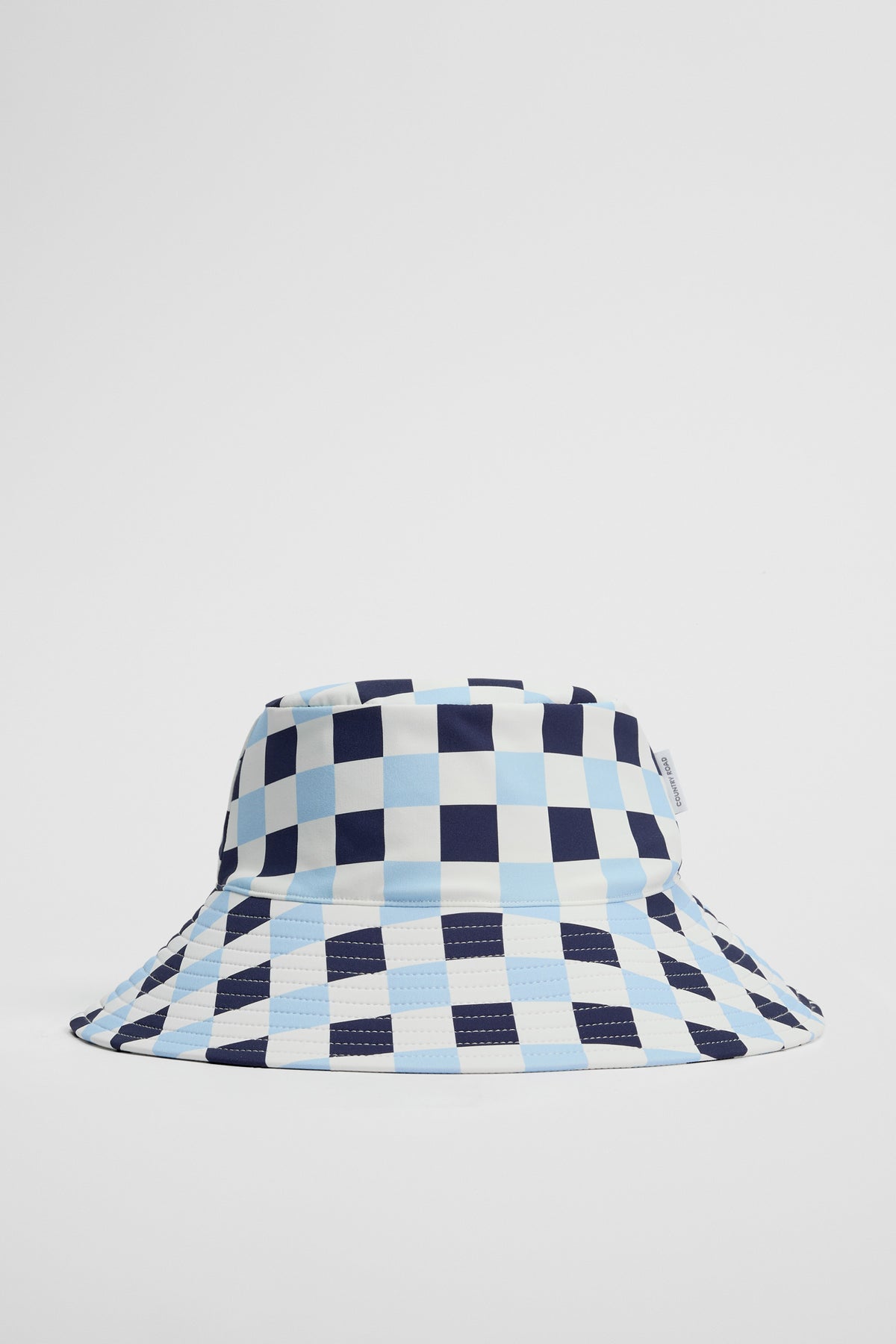 Nylon Blend Check Swim Bucket Hat