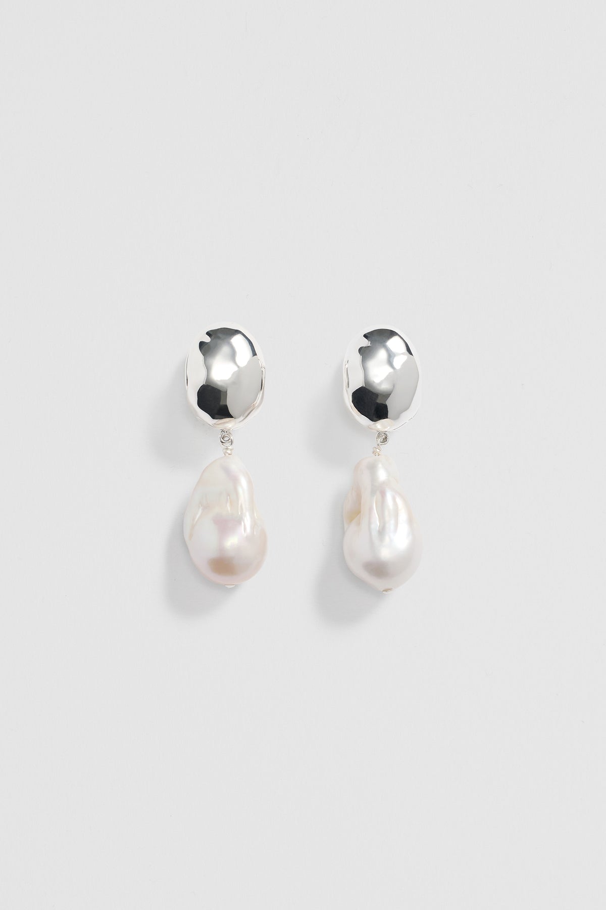 Molten Pearl Drop Earring