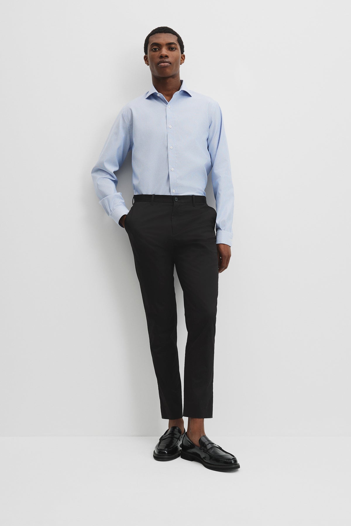 Regular Fit Jacquard Travel Shirt