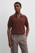 Cotton Oversized Pattern Knit Polo