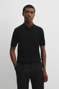 Cotton Silk Button Knit Polo