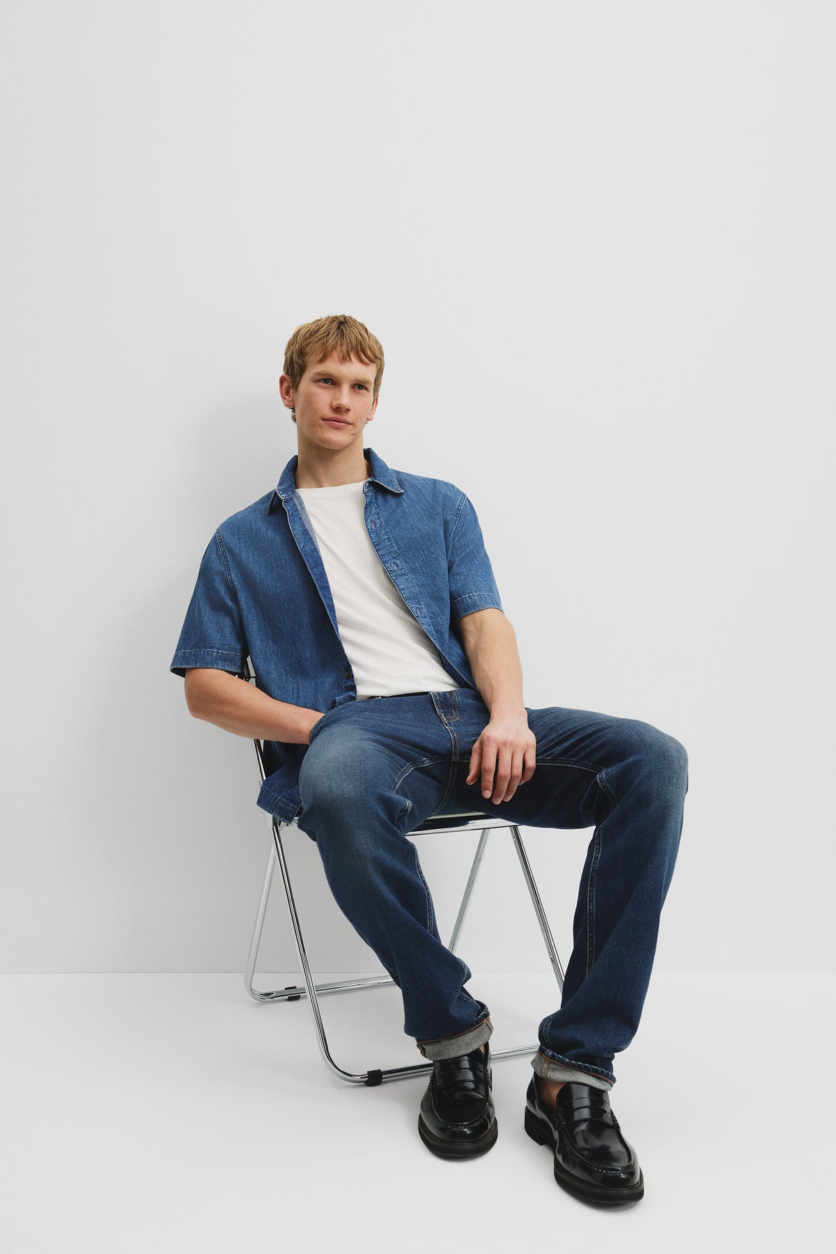 Short Sleeve Denim Shirt