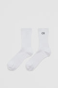 Australian Cotton Blend Cr Classic Logo Rib Three-Quarter Crew Sock