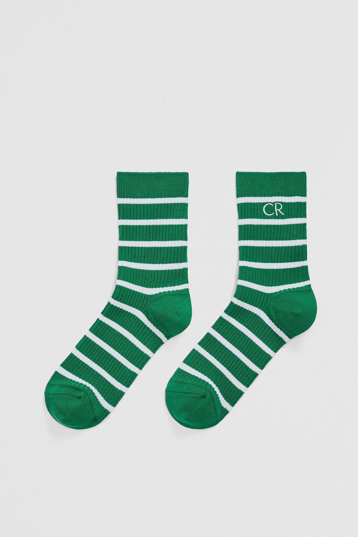 Australian Cotton Blend Cr Classic Logo Rib Three-Quarter Crew Sock
