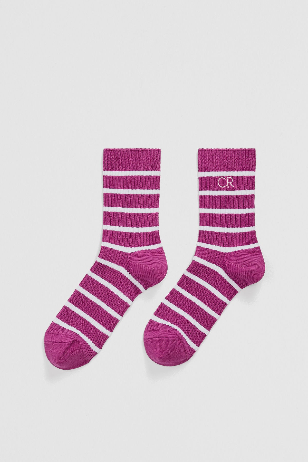 Australian Cotton Blend Cr Classic Logo Rib Three-Quarter Crew Sock