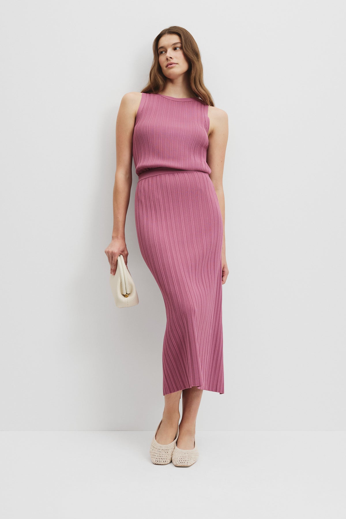 Plisse Rib Knit Skirt