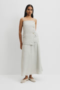Organically Grown Linen Pull-On Skirt