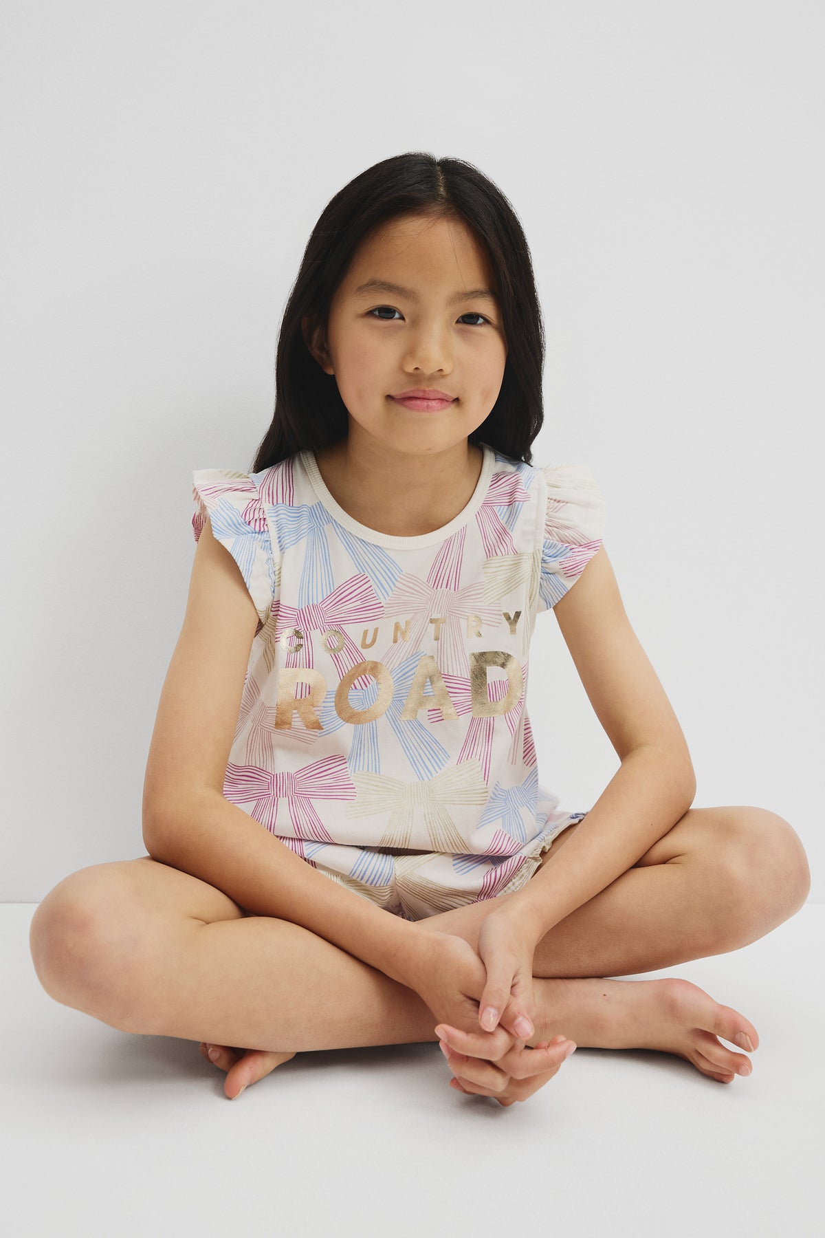 Cotton Logo Bow Pyjama Set