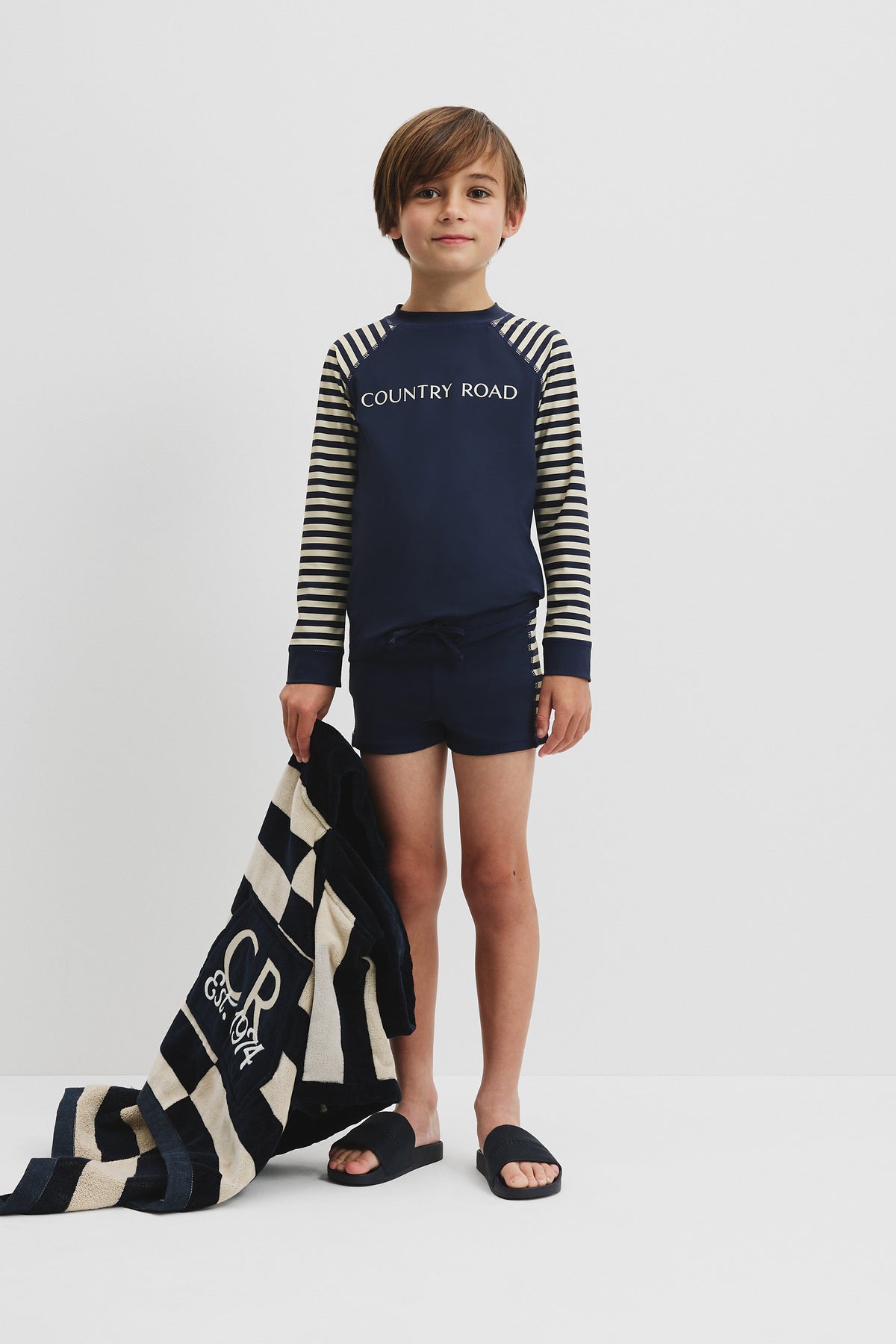 Nylon Blend Branded Swim Short