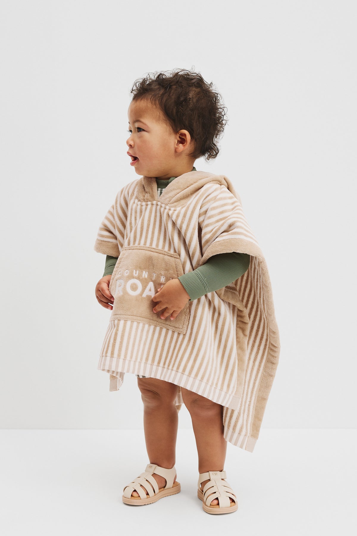 Australian Cotton Logo Stripe Poncho
