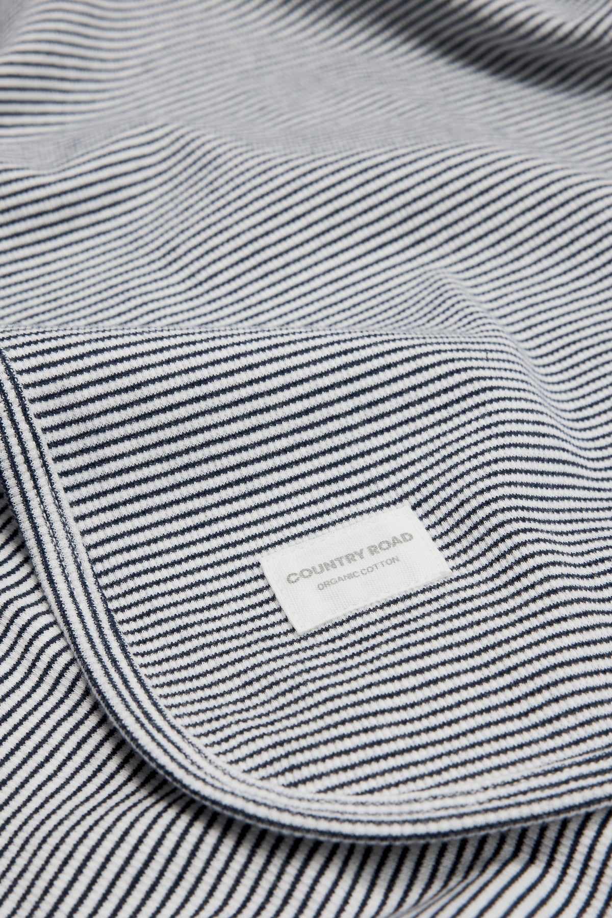 Organically Grown Cotton Rib Stripe Blanket