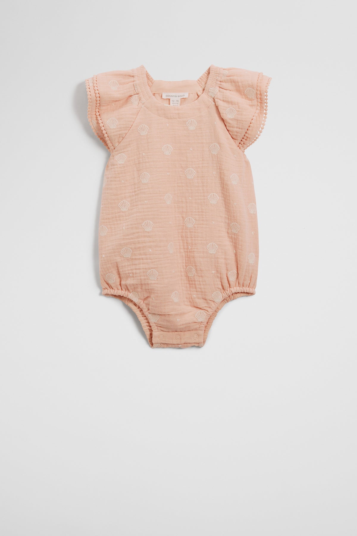 Cotton Shell Embroidered Romper