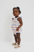 Cotton Stripe Knit Romper