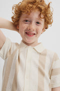 Cotton Wavy Knit Shirt