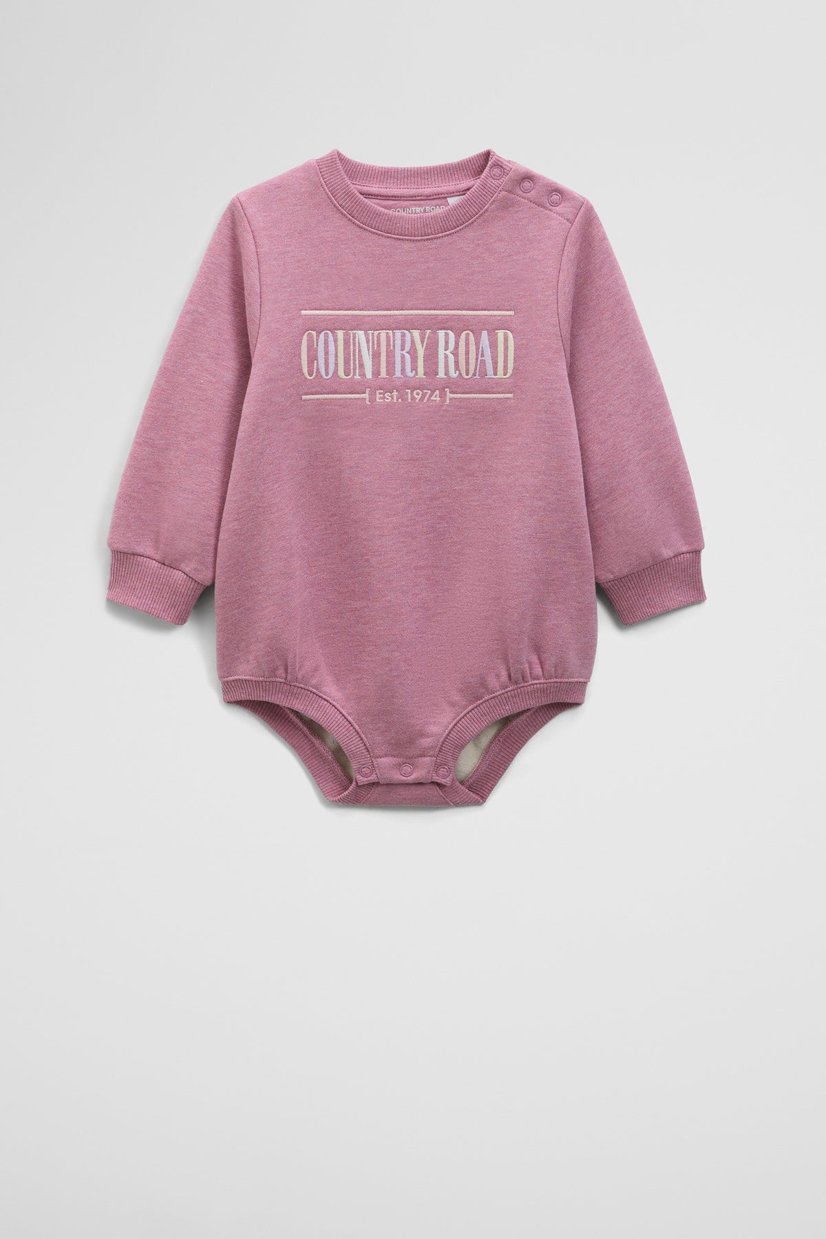 Organically Grown Cotton Logo Oversized Long Sleeve Bodysuit