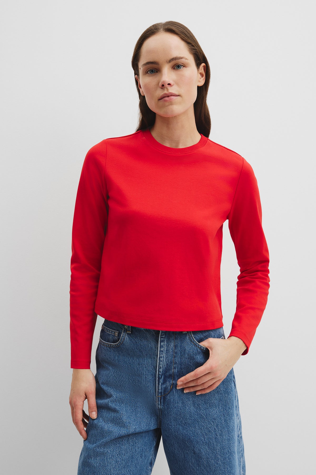 Australian Cotton Long Sleeve Slim Fit T-Shirt