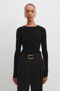 Merino Wool Silk Long Sleeve Knit