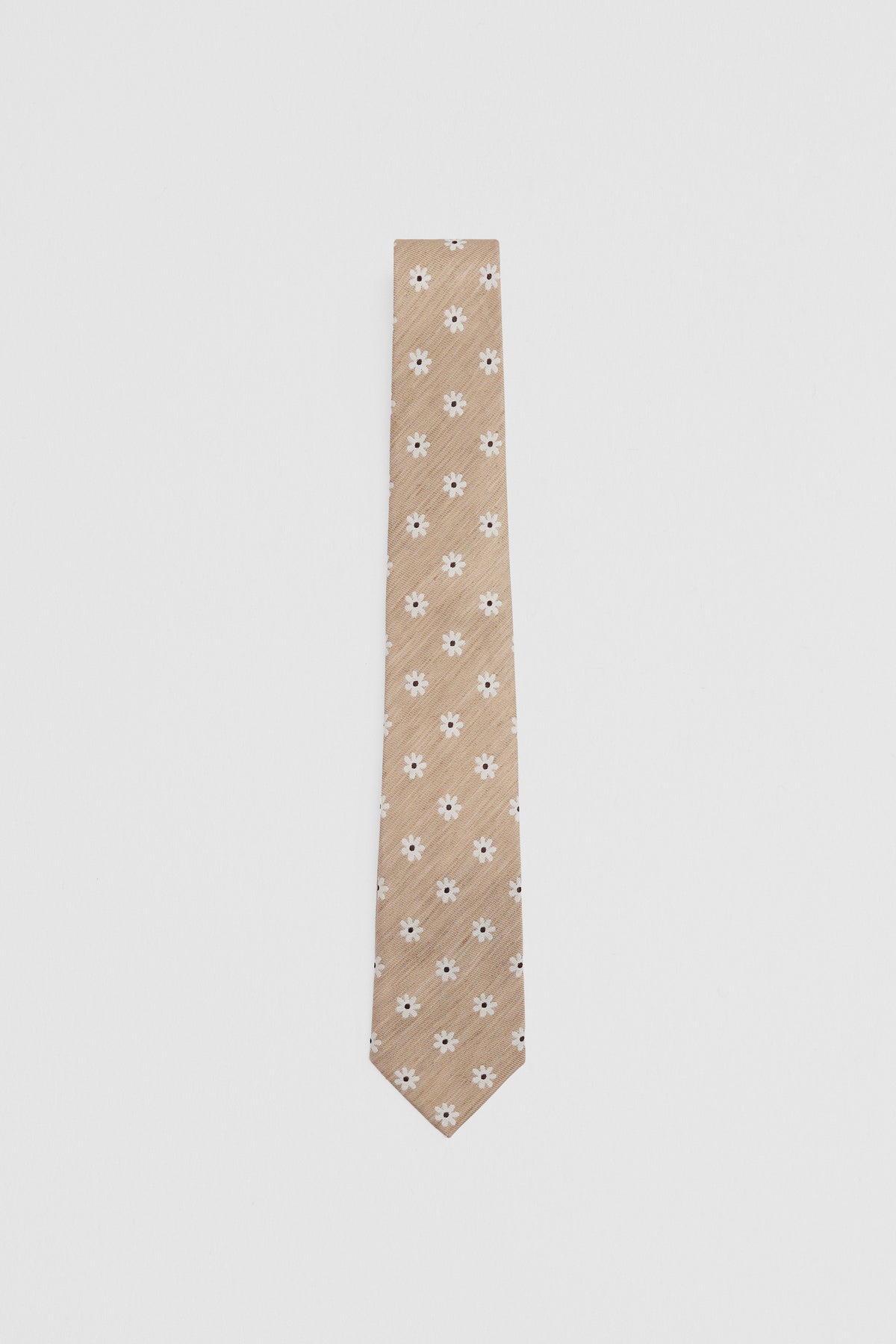 Linen Silk Flower Tie
