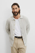 Cotton Linen Pattern Knit Shirt