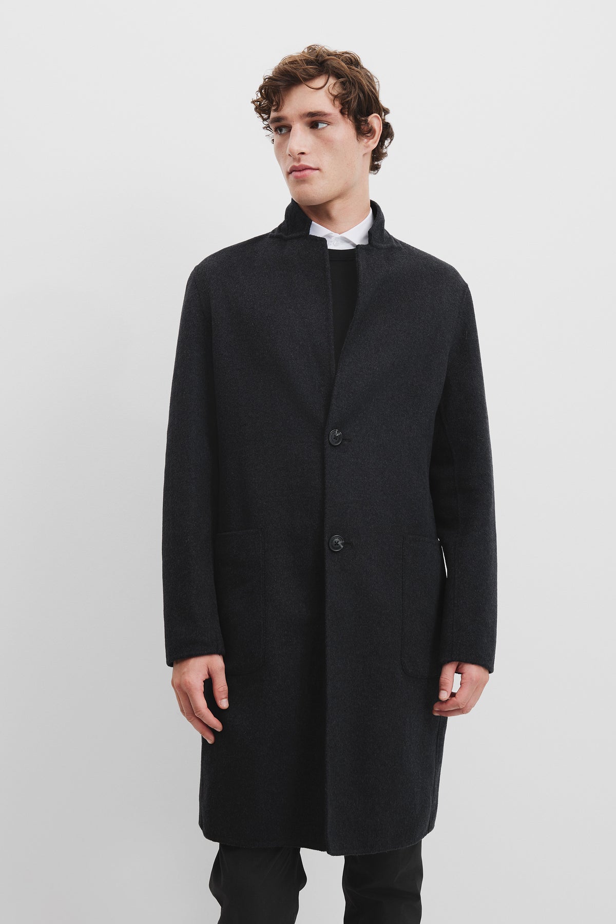 Wool Blend Double Faced Coat