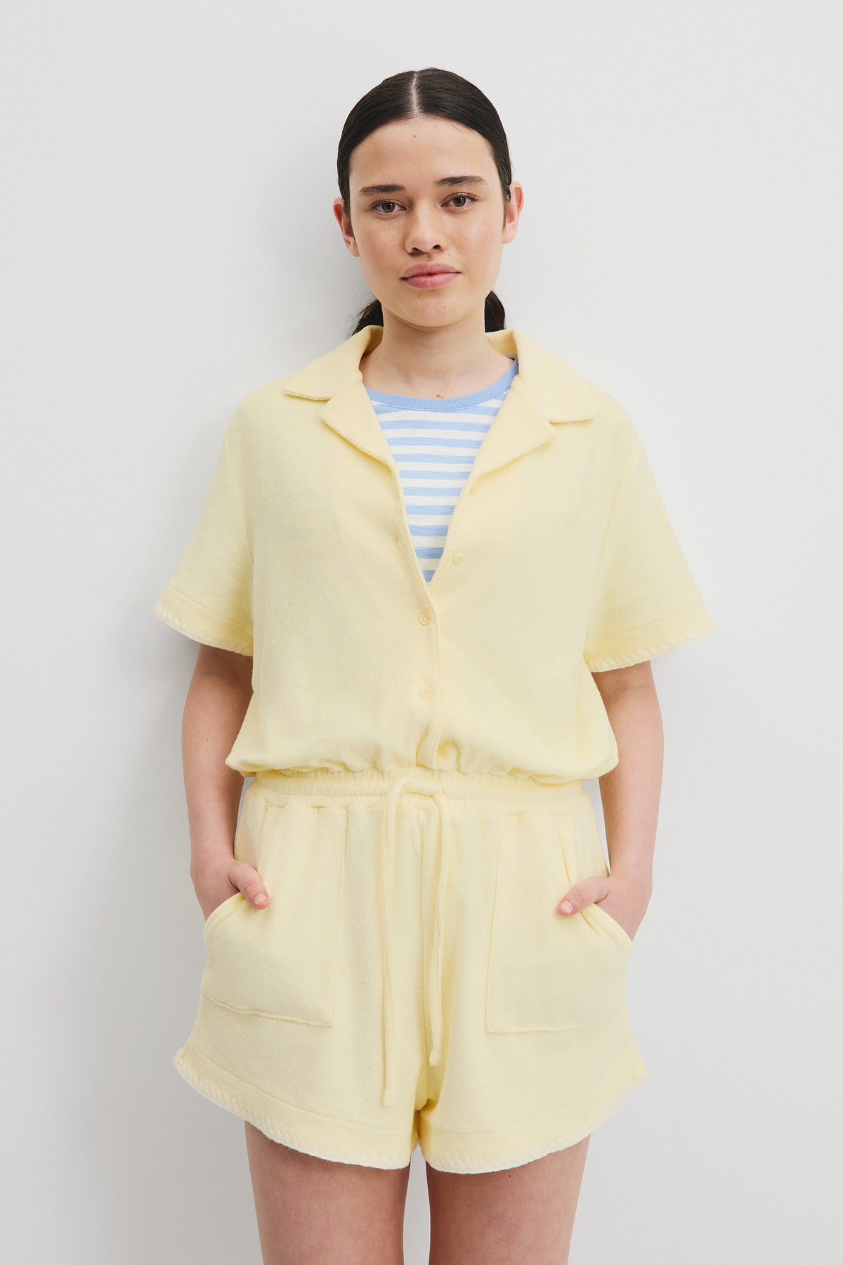 Terry Short Sleeve Playsuit