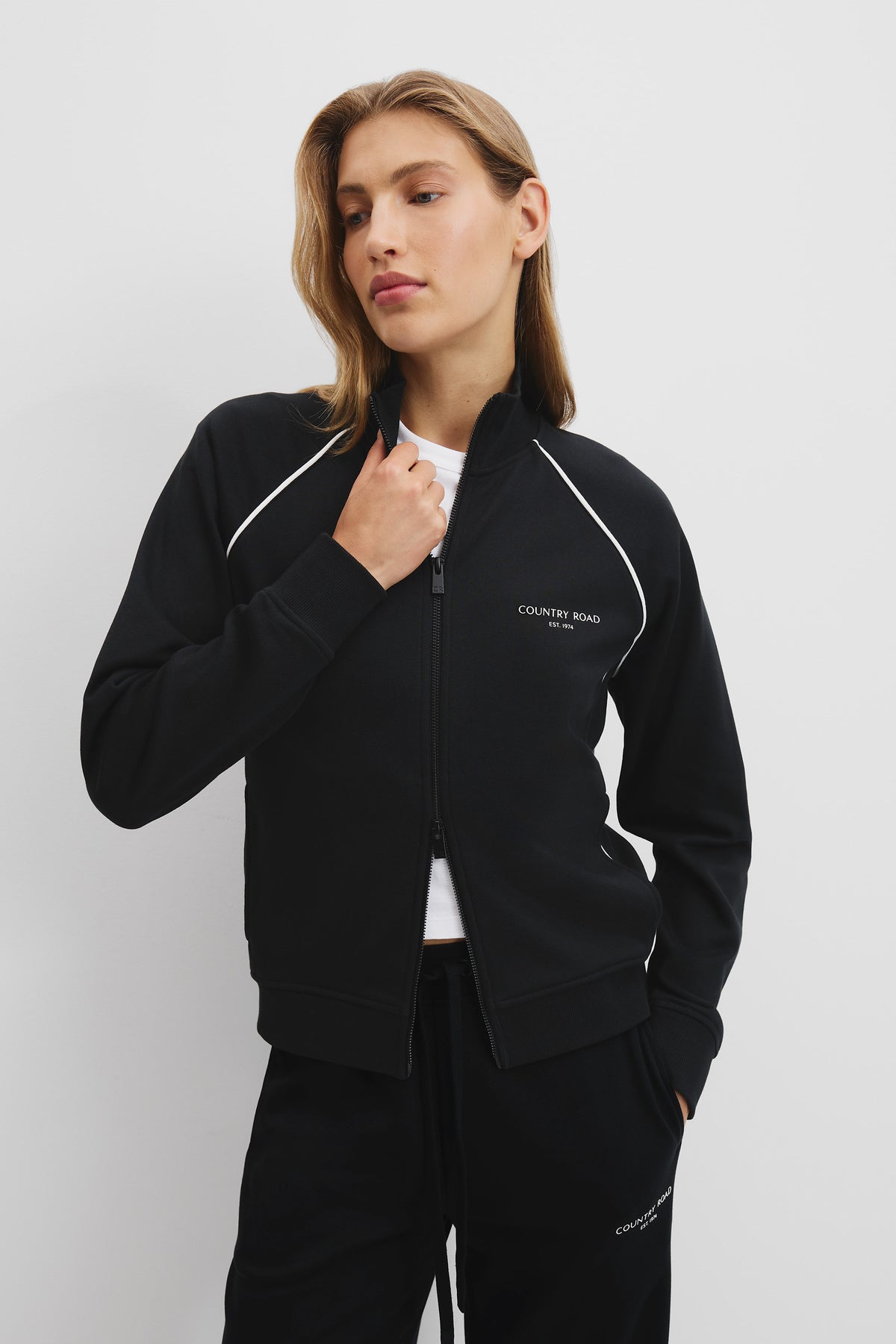 Cotton Zip Track Jacket