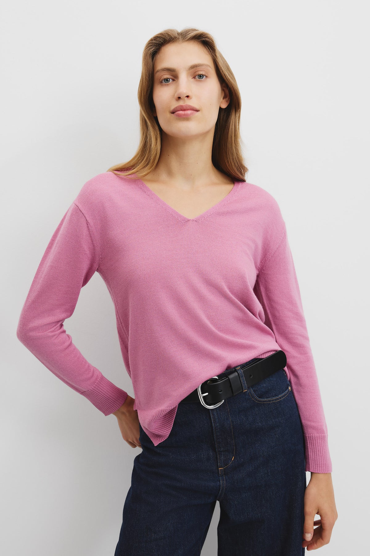 Australian Merino Wool V-Neck Knit