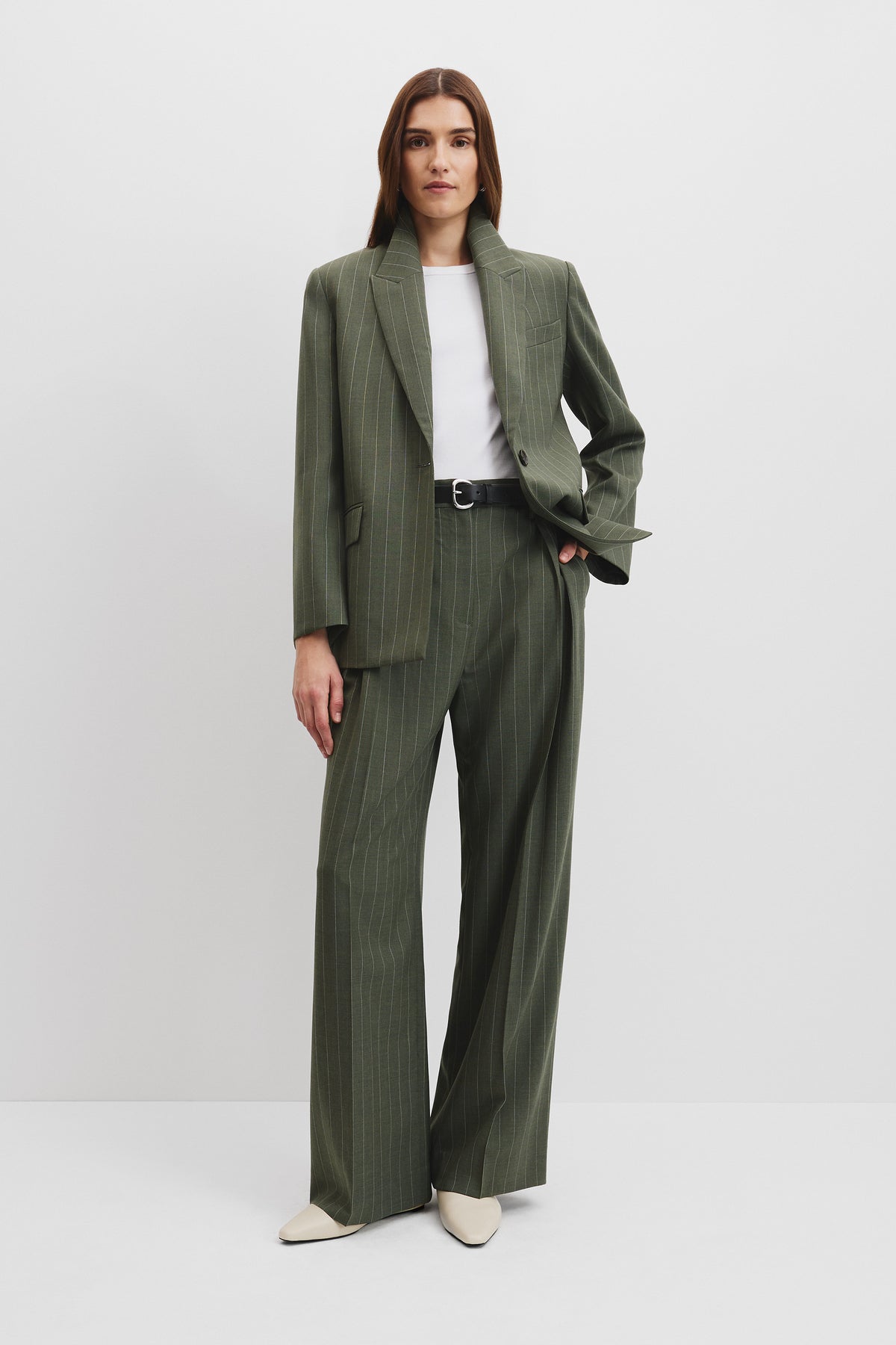Pinstripe Wool Pant