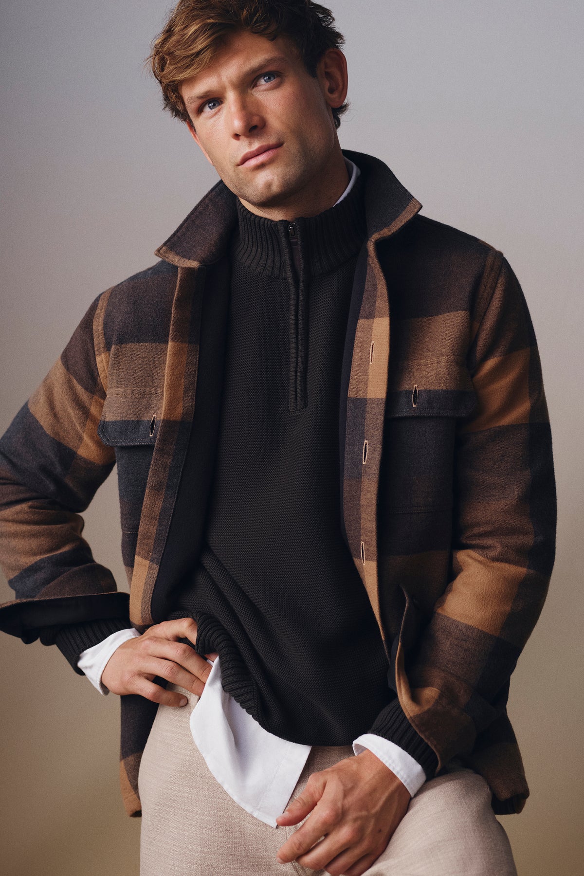 Check Cotton Overshirt