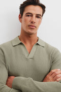 Ribbed Cotton Polo