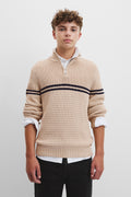 Teen Cotton Half Zip Knit