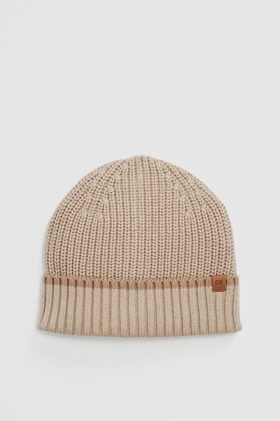 Stripe Rib Knit Beanie