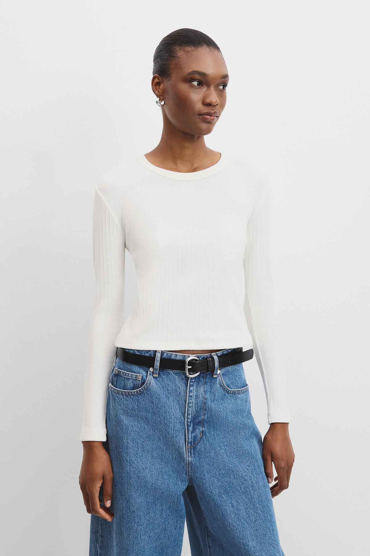 Cotton Fitted Rib Top
