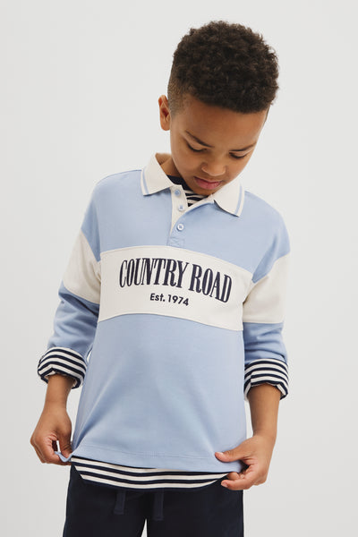 Organically Grown Cotton Logo Rugby Top