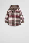 Cotton Hooded Check Shirt