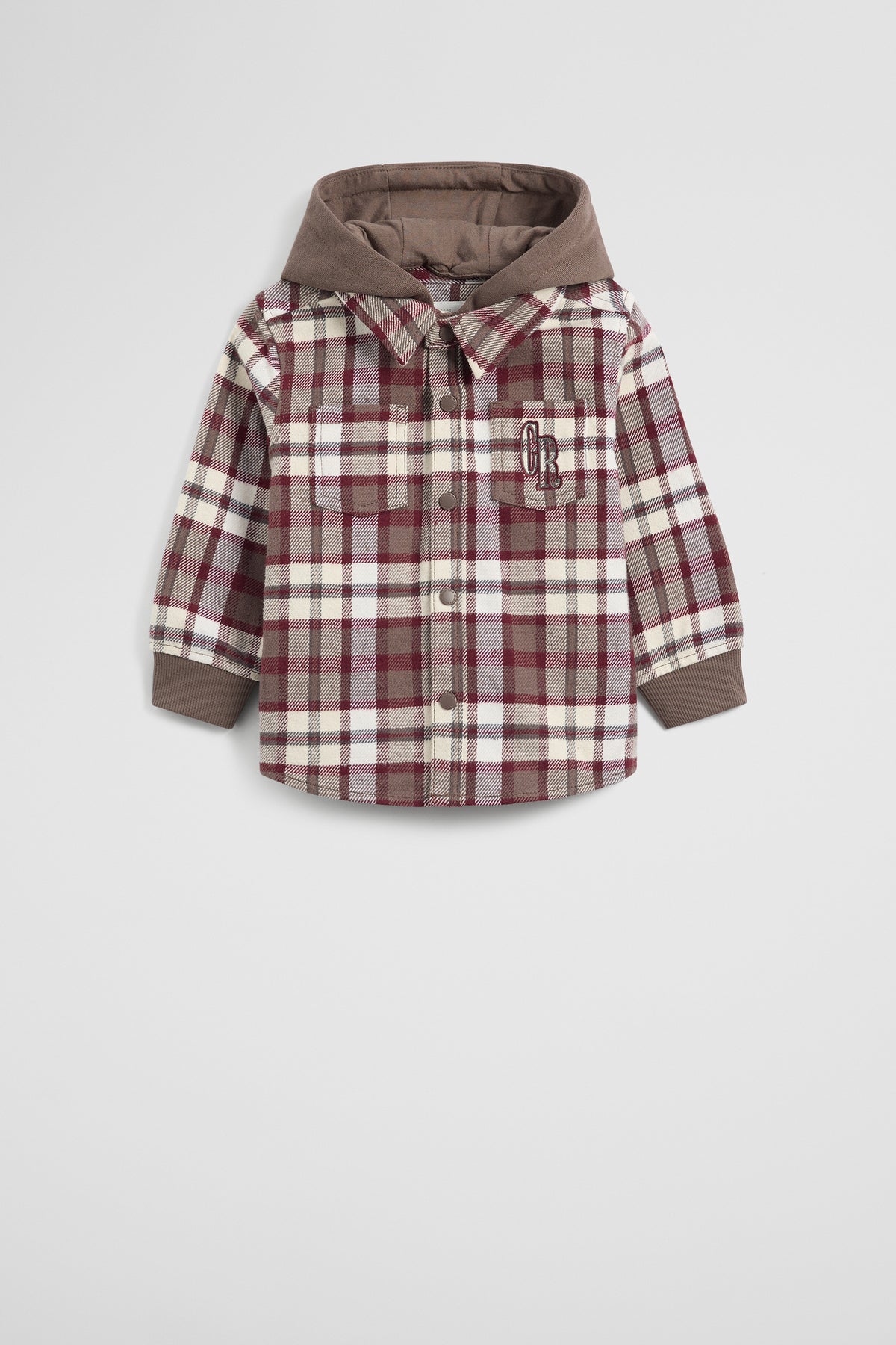 Cotton Hooded Check Shirt