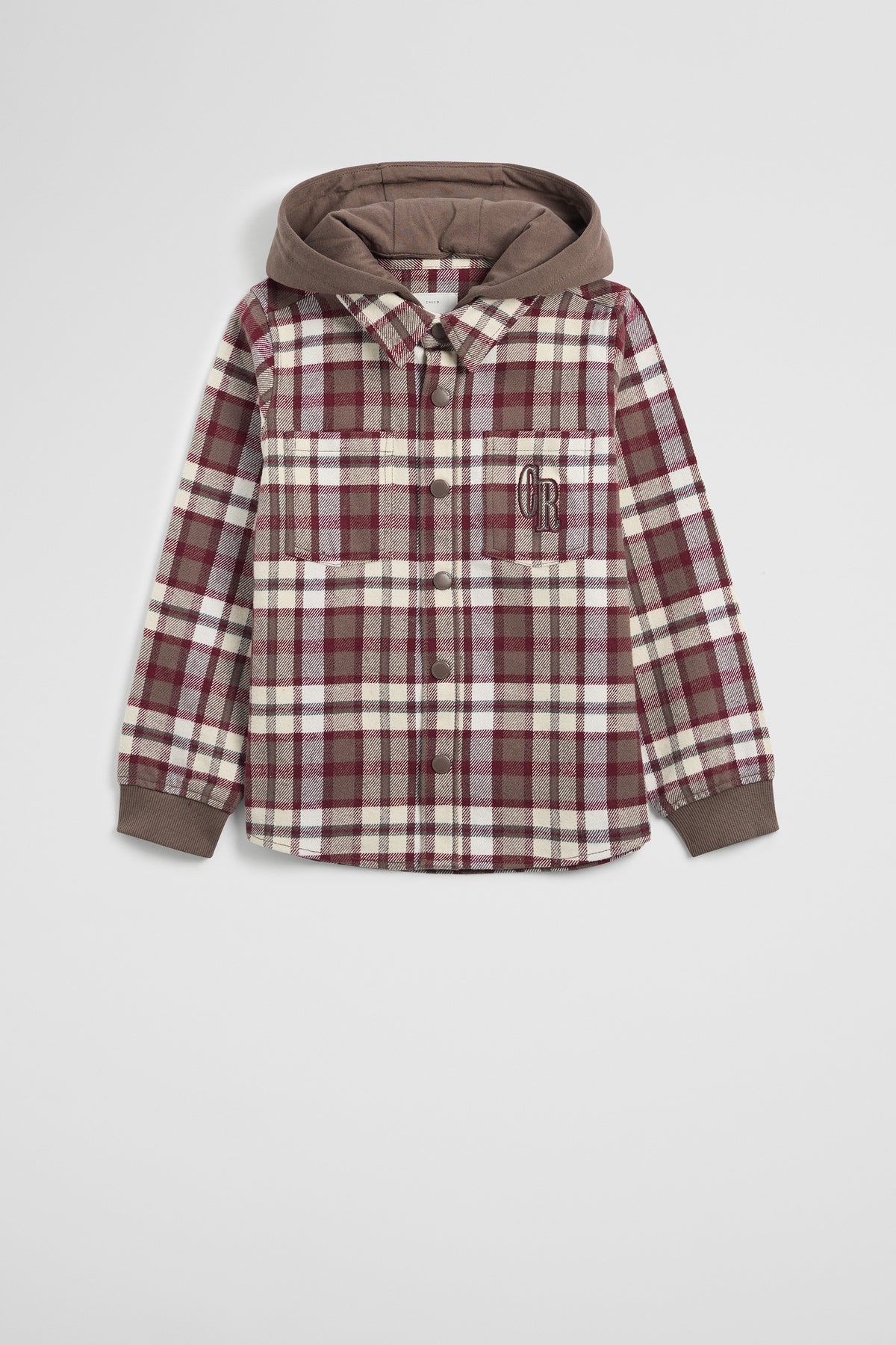 Cotton Hooded Check Shirt