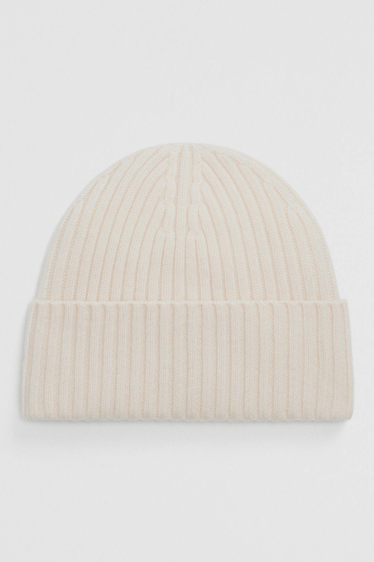 Wool Cashmere Rib Beanie