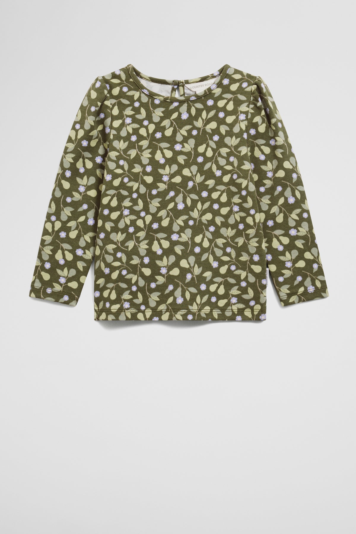 Cotton Blend Gather Long Sleeve T-Shirt