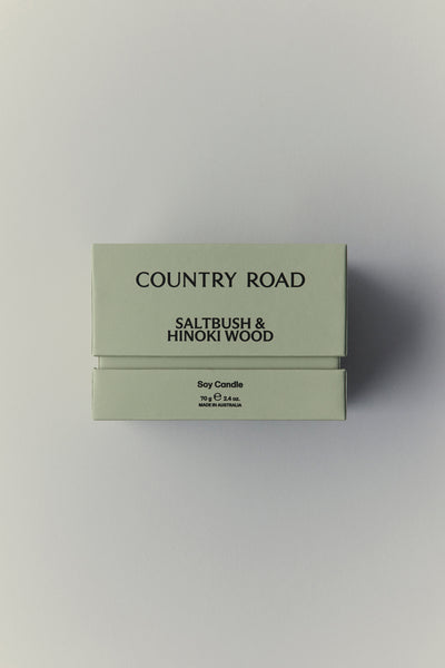 Australian Made Saltbush & Hinoki Wood Candle 70G