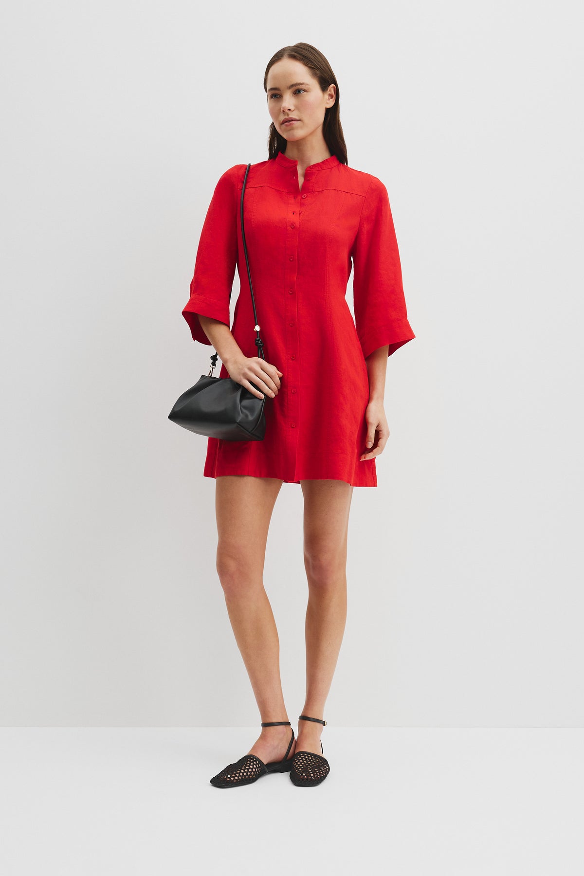 Linen Shirt Mini Dress