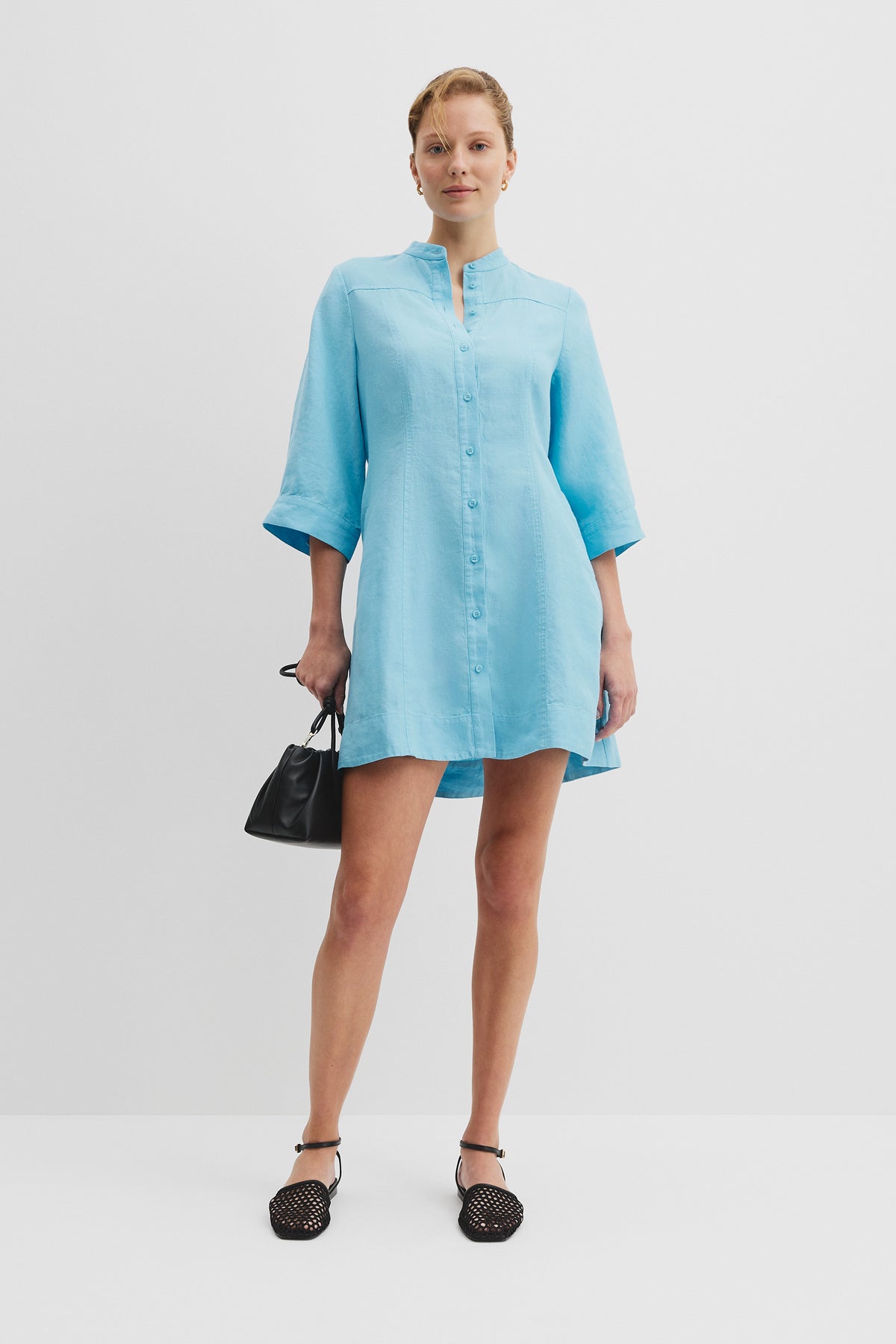 Linen Shirt Mini Dress